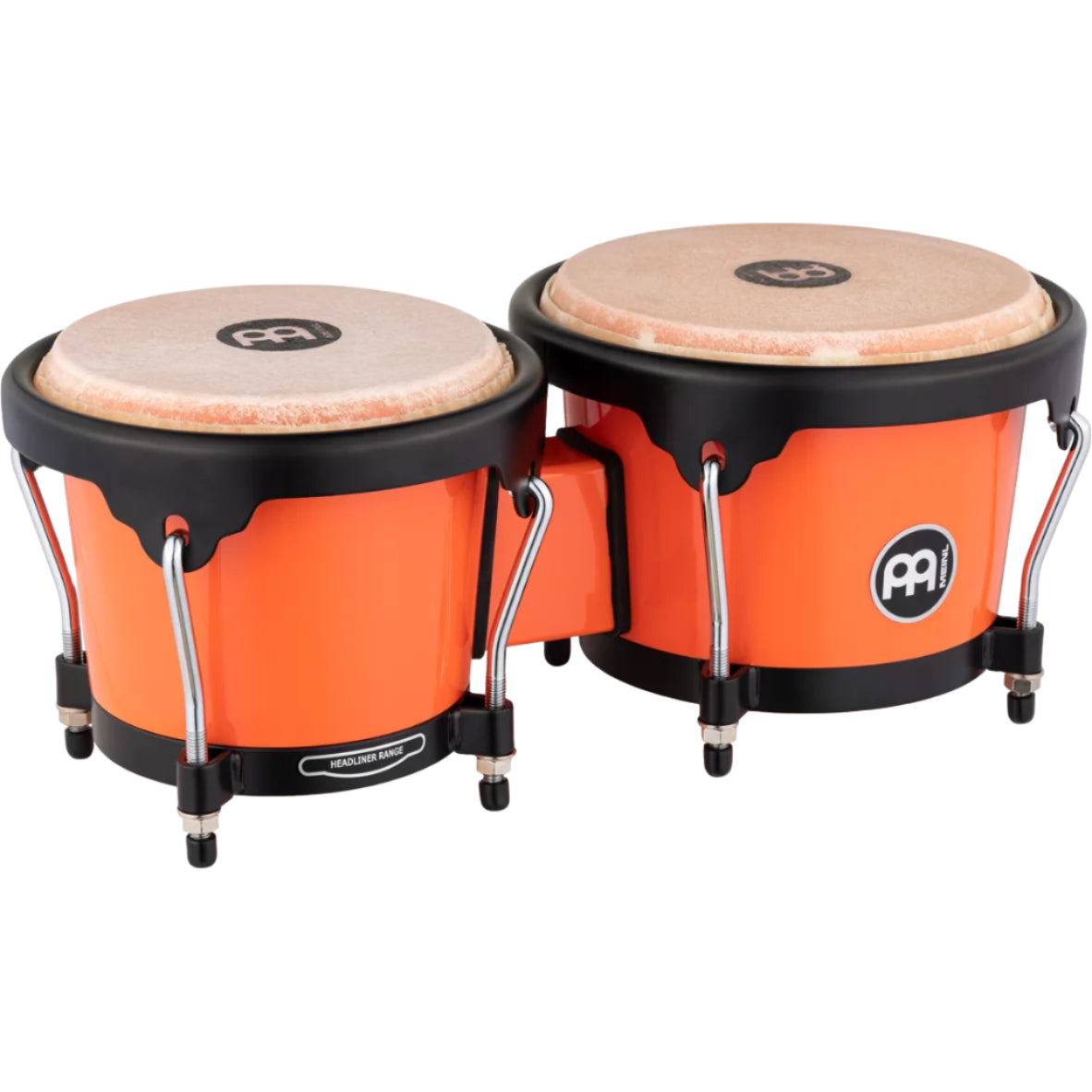 Meinl Percussion HB50EC 6 1/2" & 7 1/2" Molded ABS Bongo, Electric Coral | Zoso Music Sdn Bhd