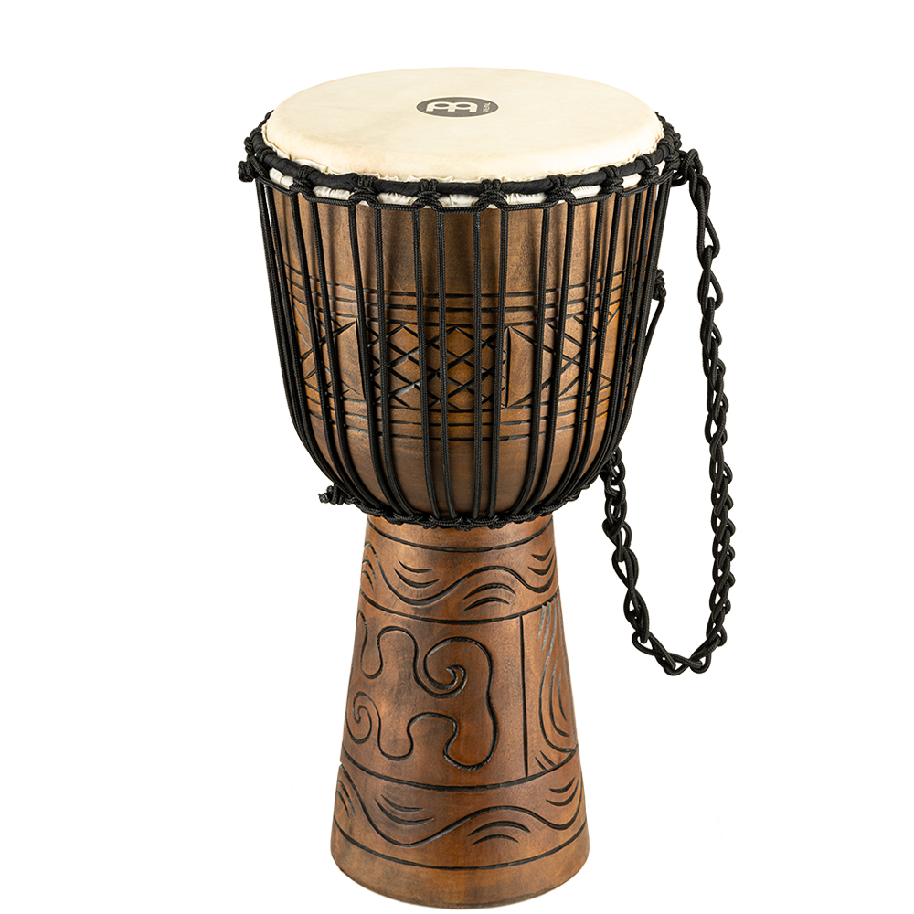 Meinl Percussion HDJ17-L 12" Rope Tuned Headliner Series Wood Djembe, Artifact Series | Zoso Music Sdn Bhd