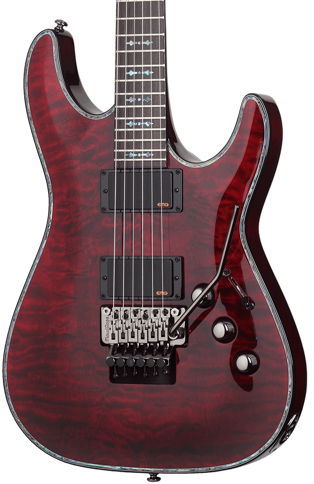 SCHECTER HELLRAISER C-1 WITH EMG & FLOYD ROSE ELECTRIC GUITAR - BLACK CHERRY (1794) MADE IN KOREA, SCHECTER, ELECTRIC GUITAR, schecter-electric-guitar-hellraiserc-1-fr-bc, ZOSO MUSIC SDN BHD