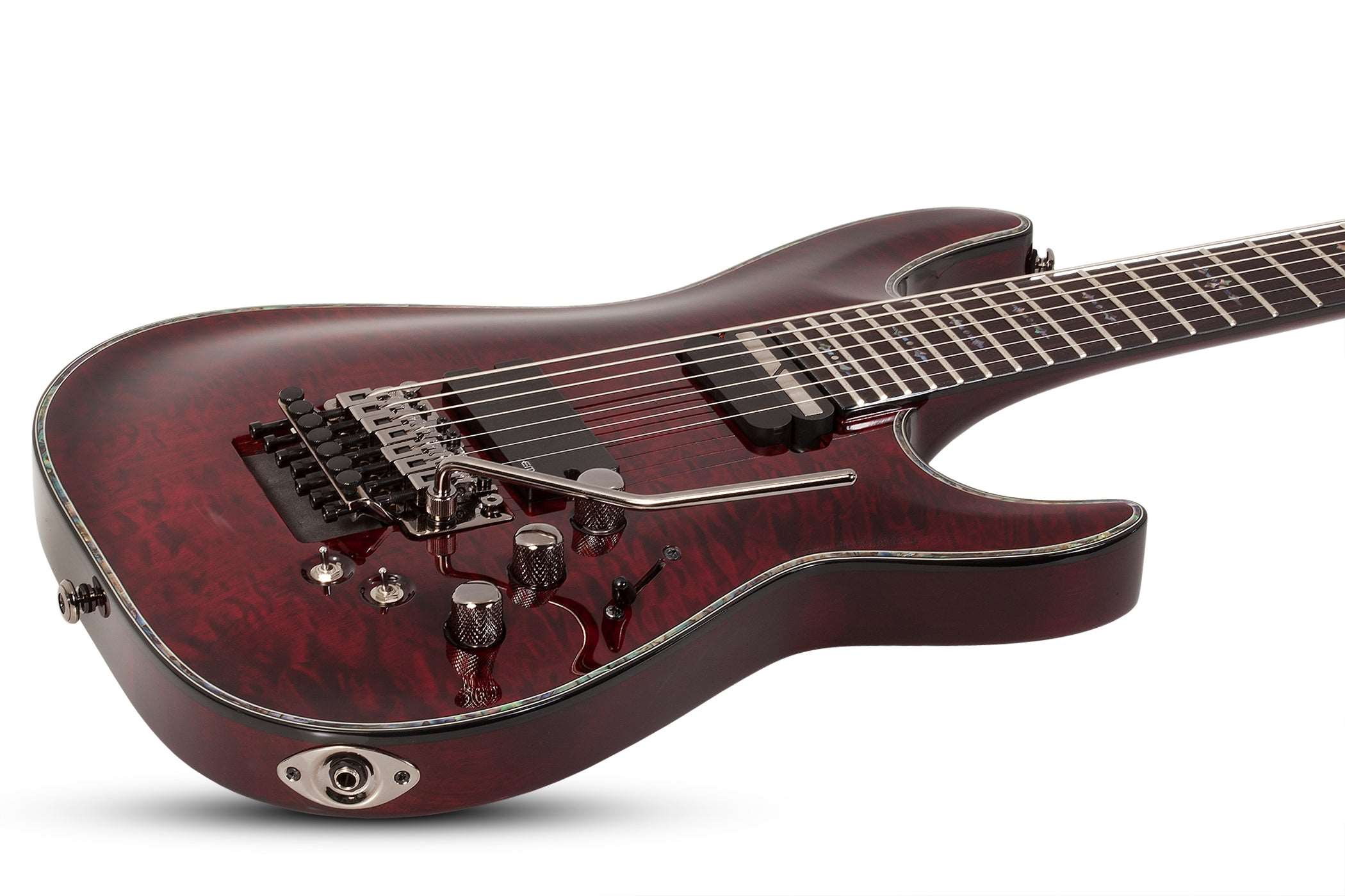SCHECTER HELLRAISER C-7 WITH SUSTAINIAC, EMG & FLOYD ROSE ELECTRIC GUITAR - BLACK CHERRY (1829) (MADE IN KOREA), SCHECTER, ELECTRIC GUITAR, schecter-electric-guitar-hellraiser-c-7-fr-bc-mik, ZOSO MUSIC SDN BHD