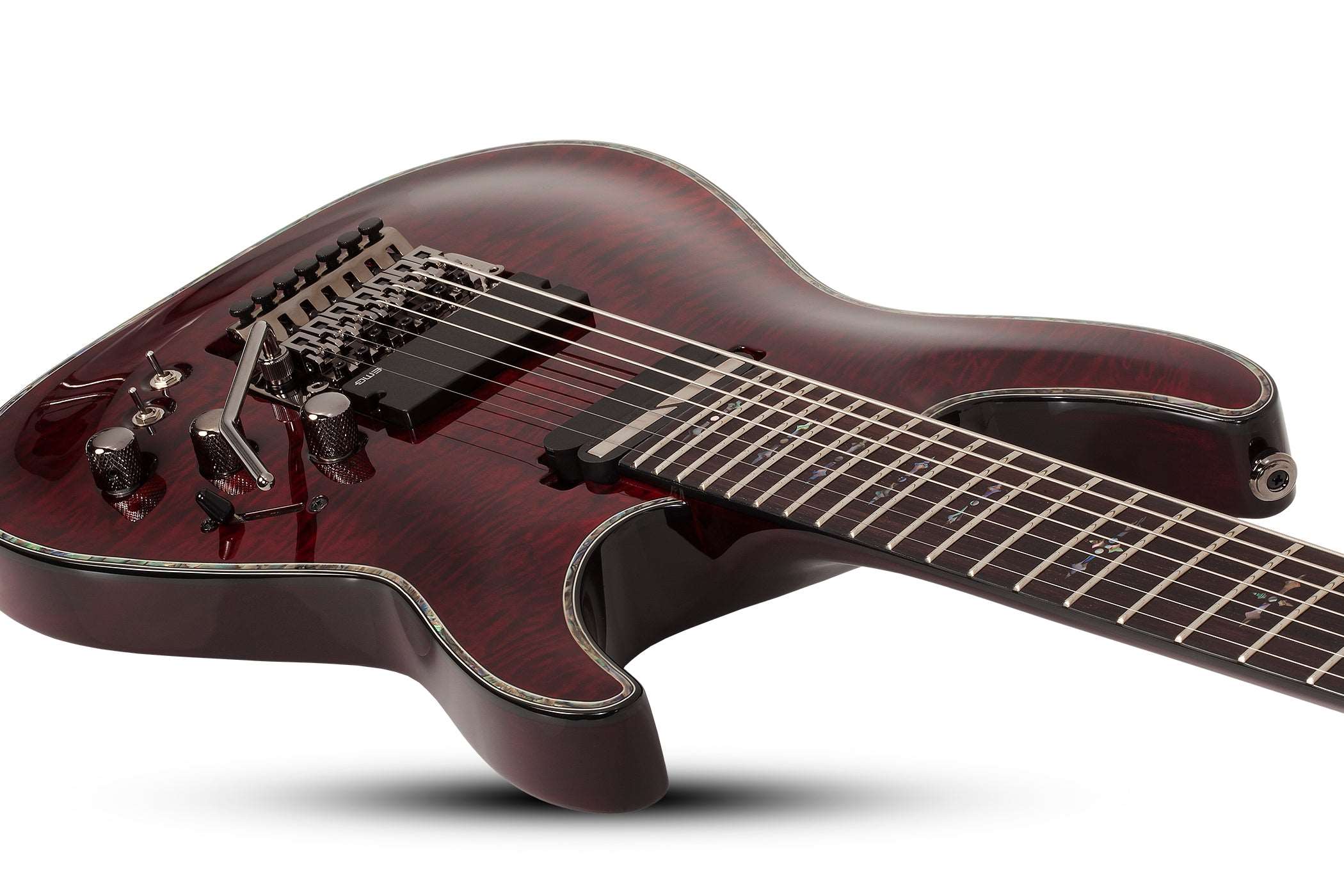 SCHECTER HELLRAISER C-7 WITH SUSTAINIAC, EMG & FLOYD ROSE ELECTRIC GUITAR - BLACK CHERRY (1829) (MADE IN KOREA), SCHECTER, ELECTRIC GUITAR, schecter-electric-guitar-hellraiser-c-7-fr-bc-mik, ZOSO MUSIC SDN BHD