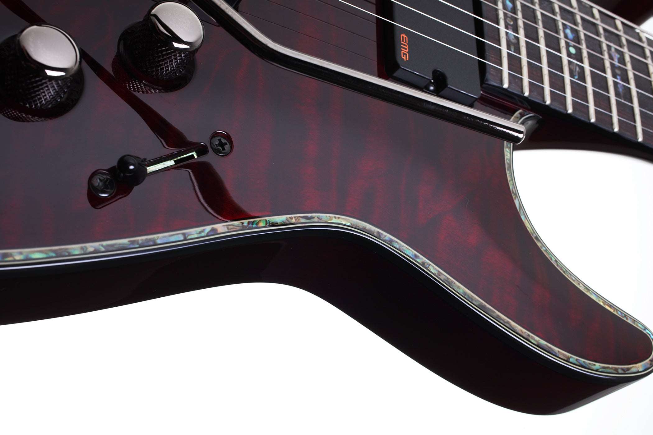 SCHECTER HELLRAISER C-7 WITH EMG & FLOYD ROSE LEFT-HANDED ELECTRIC GUITAR- BLACK CHERRY (1832) MADE IN KOREA, SCHECTER, ELECTRIC GUITAR, schecter-electric-guitar-hellraiser-c-7-fr-lh-bc, ZOSO MUSIC SDN BHD