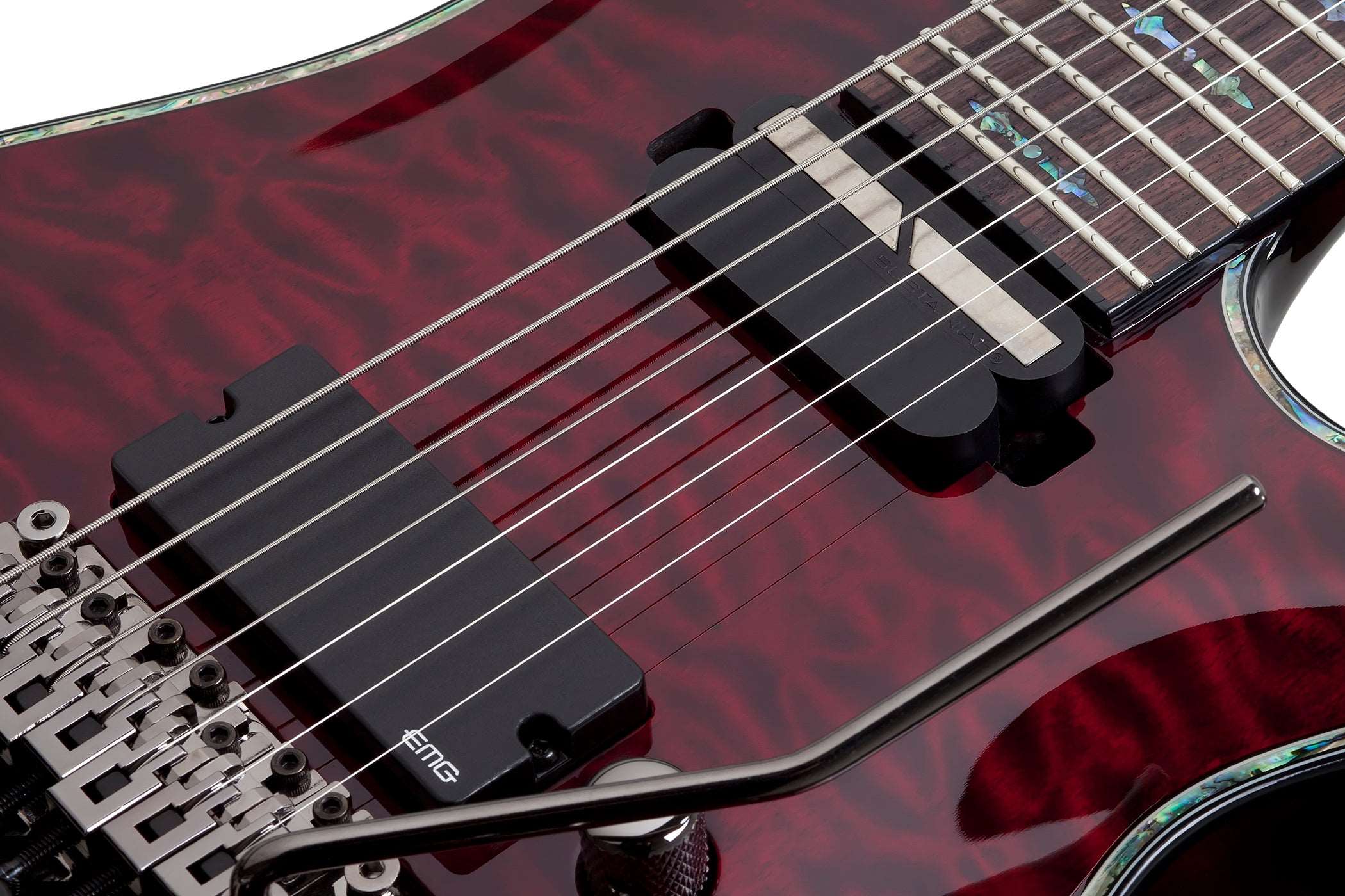 SCHECTER HELLRAISER C-7 WITH SUSTAINIAC, EMG & FLOYD ROSE ELECTRIC GUITAR - BLACK CHERRY (1829) (MADE IN KOREA), SCHECTER, ELECTRIC GUITAR, schecter-electric-guitar-hellraiser-c-7-fr-bc-mik, ZOSO MUSIC SDN BHD