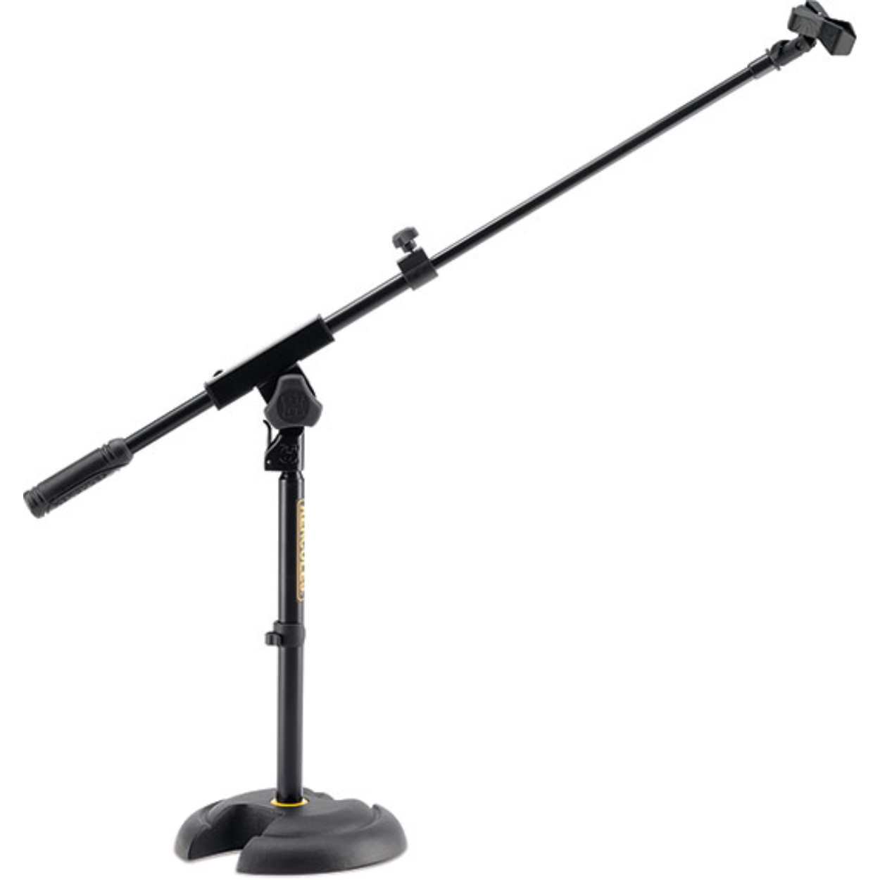 Hercules MS120B Low Profile H-Base Mic Stand with Boom and Mic Clip |  HERCULES STANDS |  MICROPHONE STAND |  Zoso Music