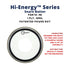Aquarian HE Hi-Energy Snare Batter 1ply 10mil Snare Head