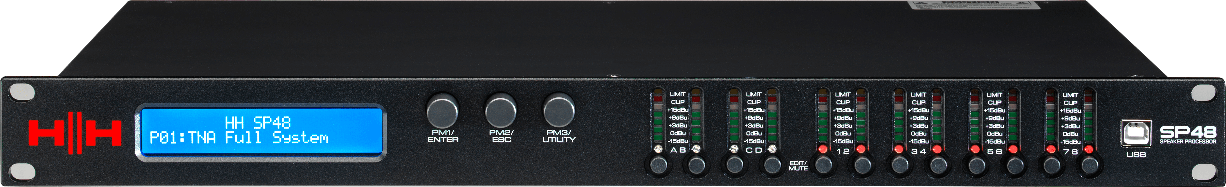 HH Electronics SP48 4-In/8-Out Digital Signal Processor |  HH ELECTRONICS |  POWER AMPLIFIER |  Zoso Music