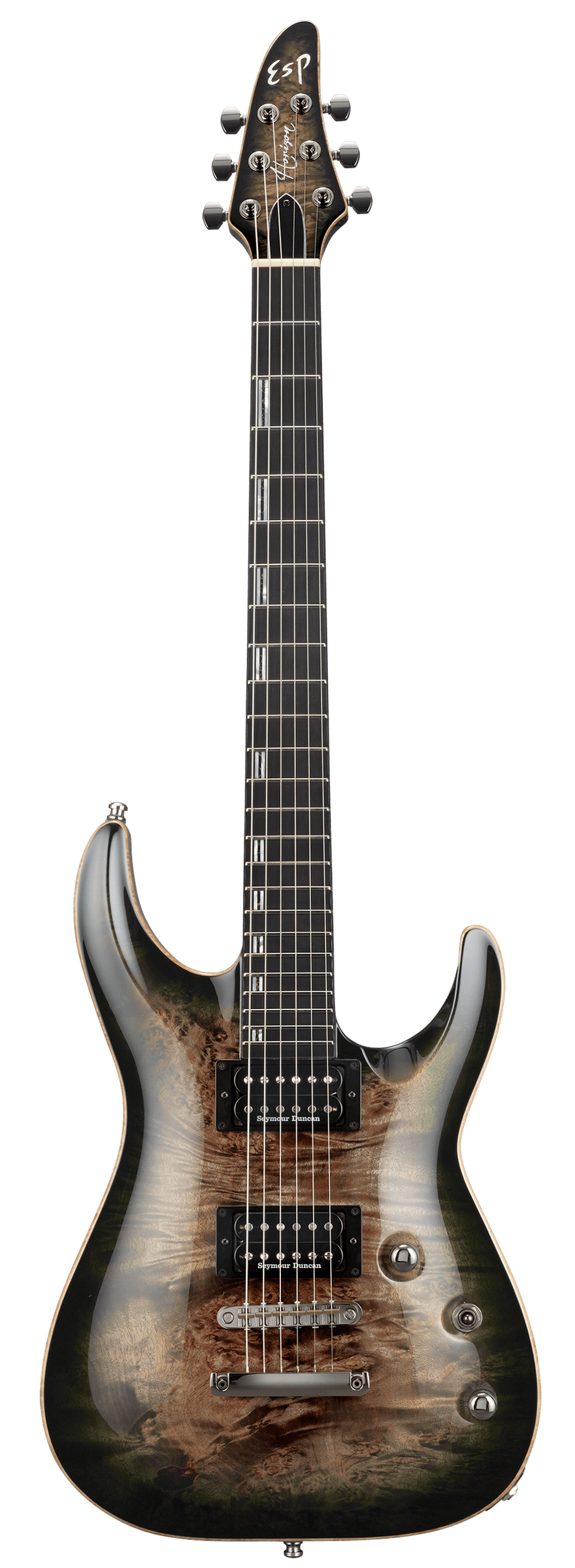 ESP Original HORIZON-CTM NT/Burl Maple - Reptile Black Burst [MIJ - Made in Japan] |  ESP |  BASS GUITAR |  Zoso Music