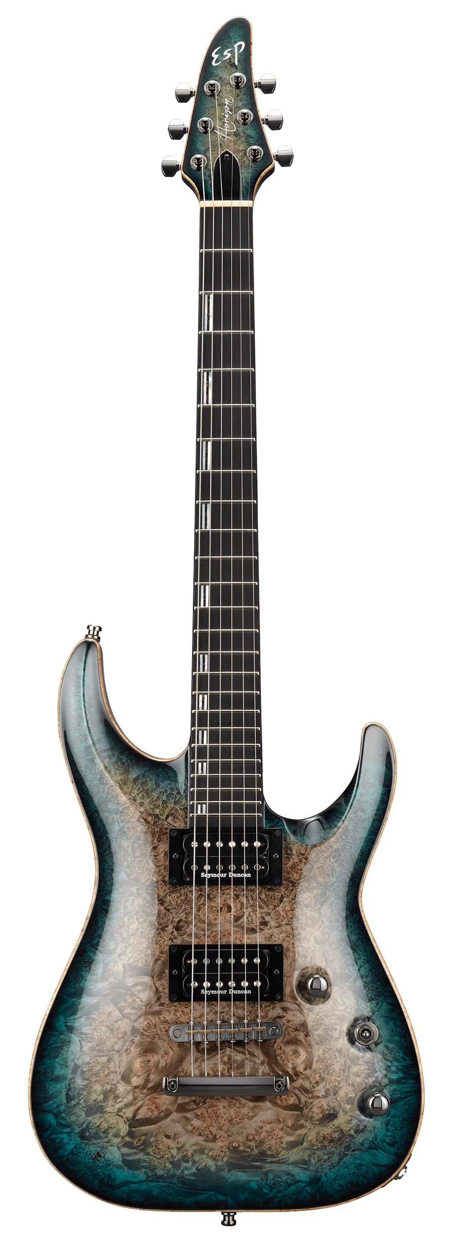 ESP Original HORIZON-CTM NT/Burl Maple - Reptile Blue Burst [MIJ - Made in Japan] |  ESP |  BASS GUITAR |  Zoso Music