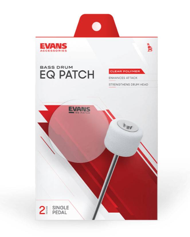 Evans EQPC1 Clear Plastic Bass Drum EQ Single Patch (x2) |  EVANS |  DRUM-ACCESSORIES |  Zoso Music