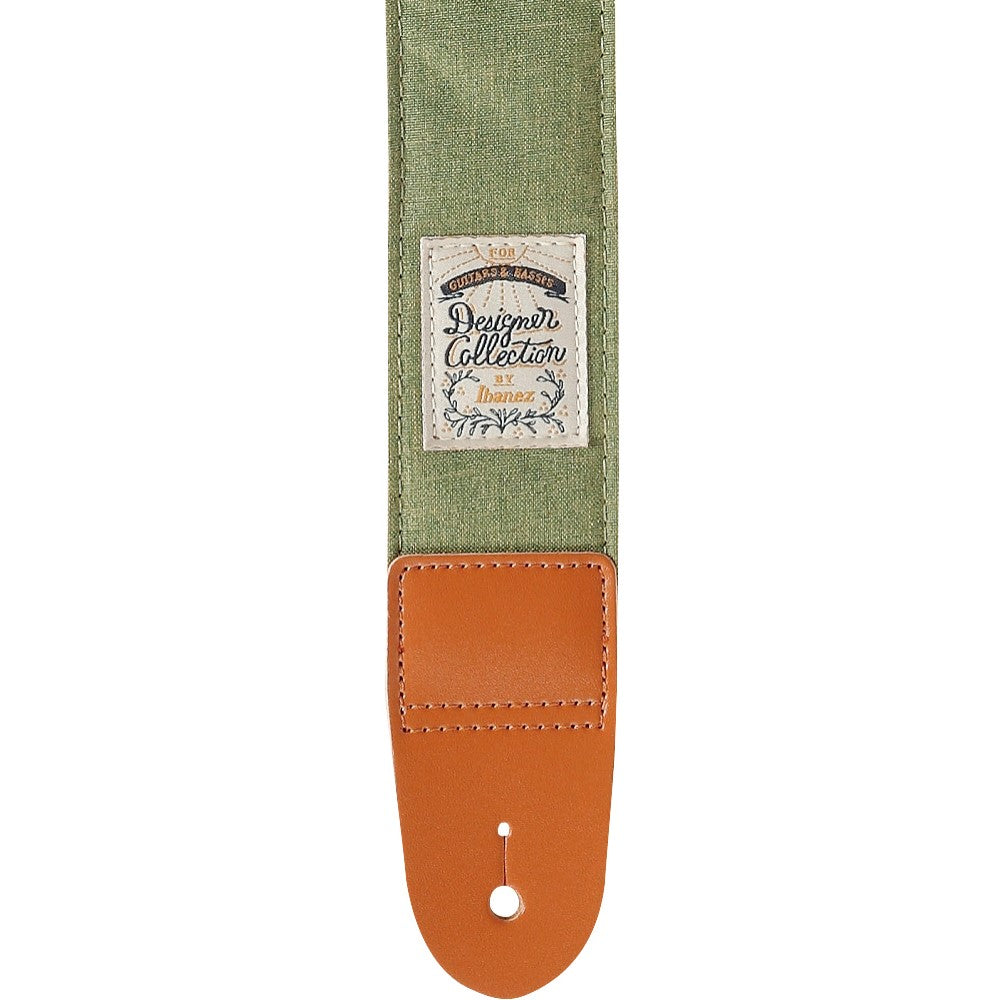Ibanez Dcs50d-mgn Designer Collection Guitar Strap, Moss Green |  IBANEZ |  STRAP |  Zoso Music