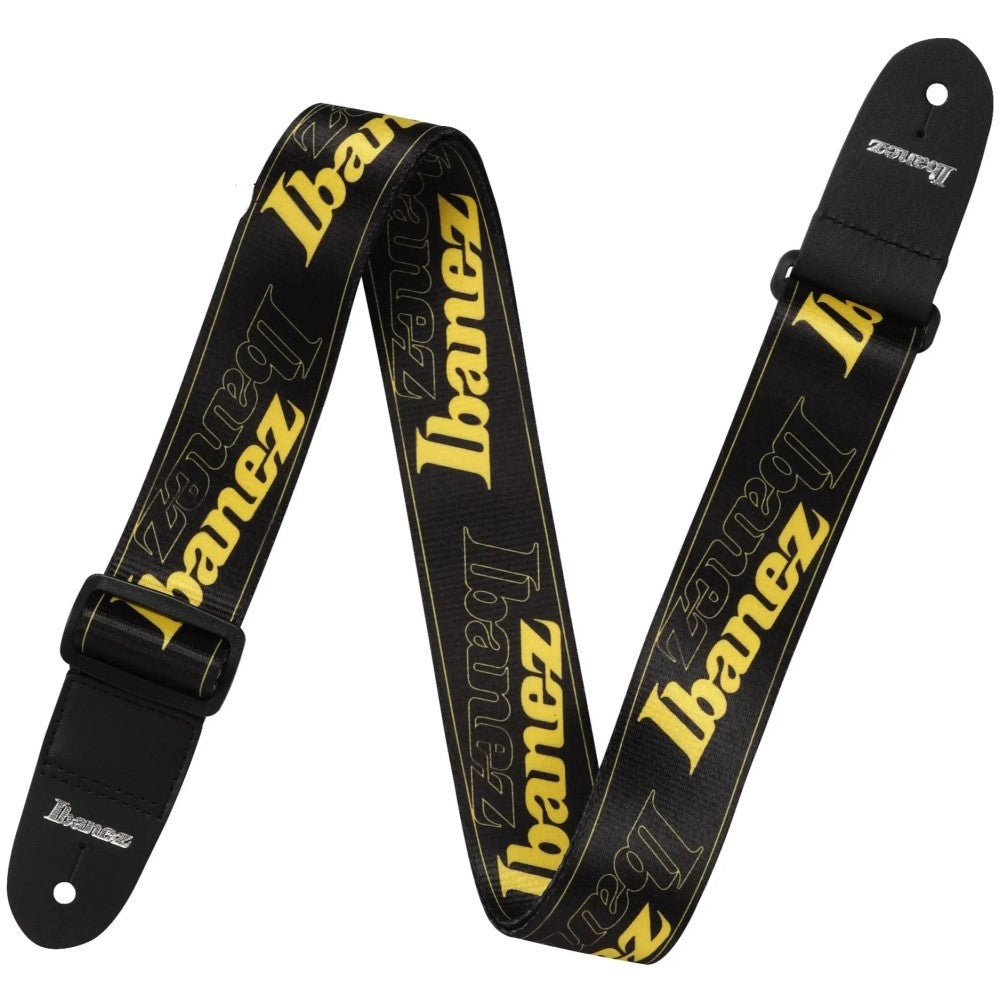 Ibanez Gsd50-ye Ibanez Logo Guitar Strap, Yellow | Zoso Music Sdn Bhd