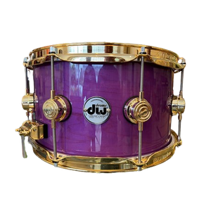 DW USA Collector's All-Maple 7"x13" Snare Drum, Lacquer Custom Ultraviolet Purple, Gold HW | Zoso Music Sdn Bhd
