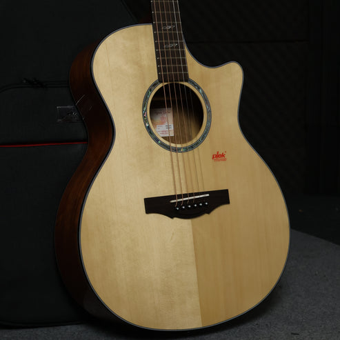 Kepma F2 Solid Sitka Spruce Top Grand Auditorium Acoustic Guitar, S1 Pro Resonance Pickup with Effect