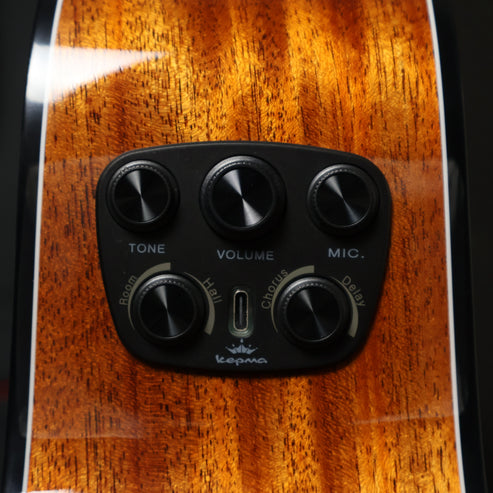 Kepma F1 Solid Sitka Spruce Top Grand Auditorium Acoustic Guitar, S1 Pro Resonance Pickup with Effect