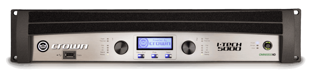 Crown I-Tech 5000HD Two-Channel, 2500W @ 4Ω Power Amplifier ( ITech5000HD / IT5000HD )