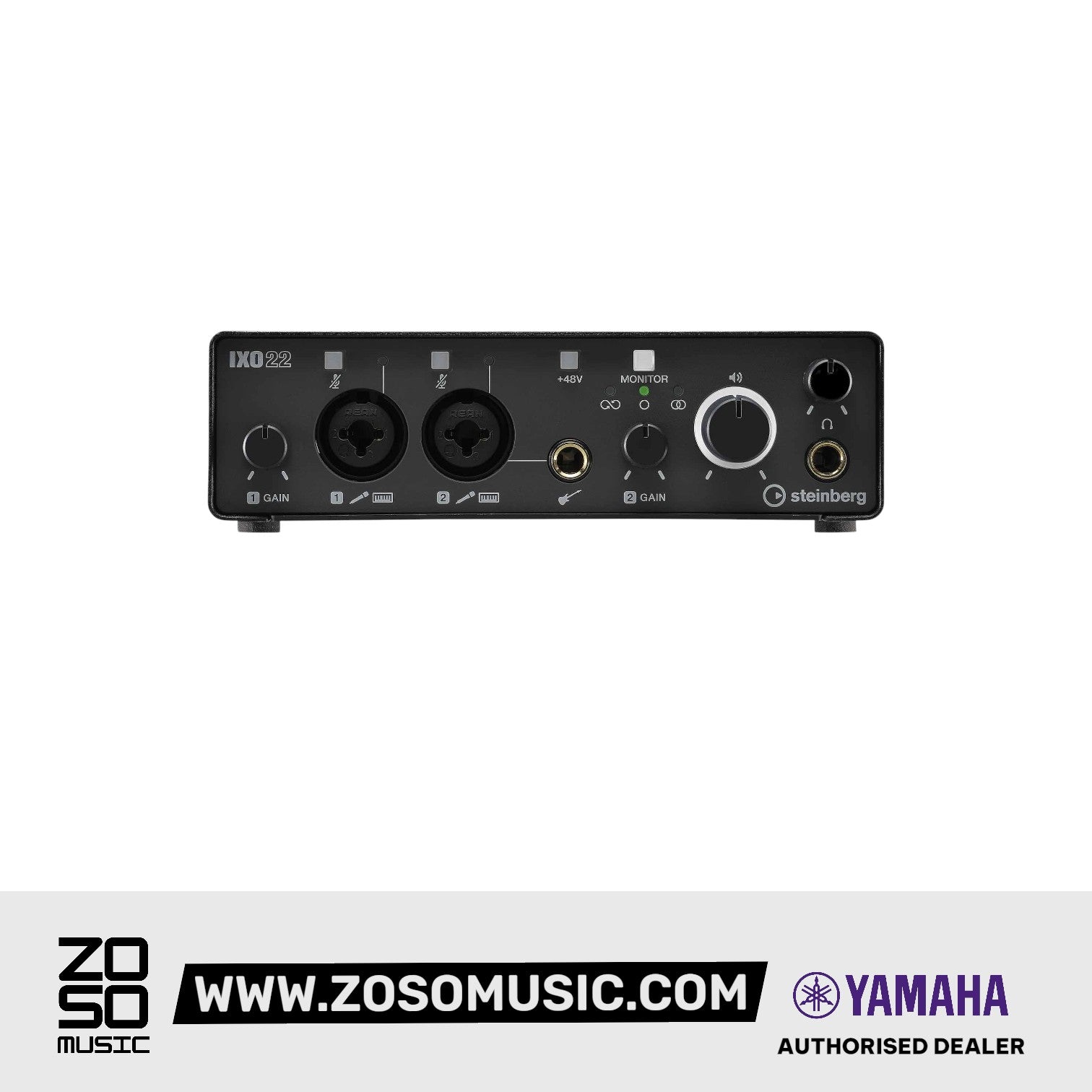 Yamaha Steinberg IXO22 2x2 USB Audio Interface - Black | Zoso Music Sdn Bhd