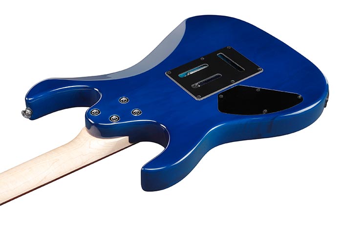 Ibanez Gio GRX70QA Humbucker Electric Guitar with HSH Pickup - Transparent Blue Burst |  IBANEZ |  ELECTRIC GUITAR |  Zoso Music