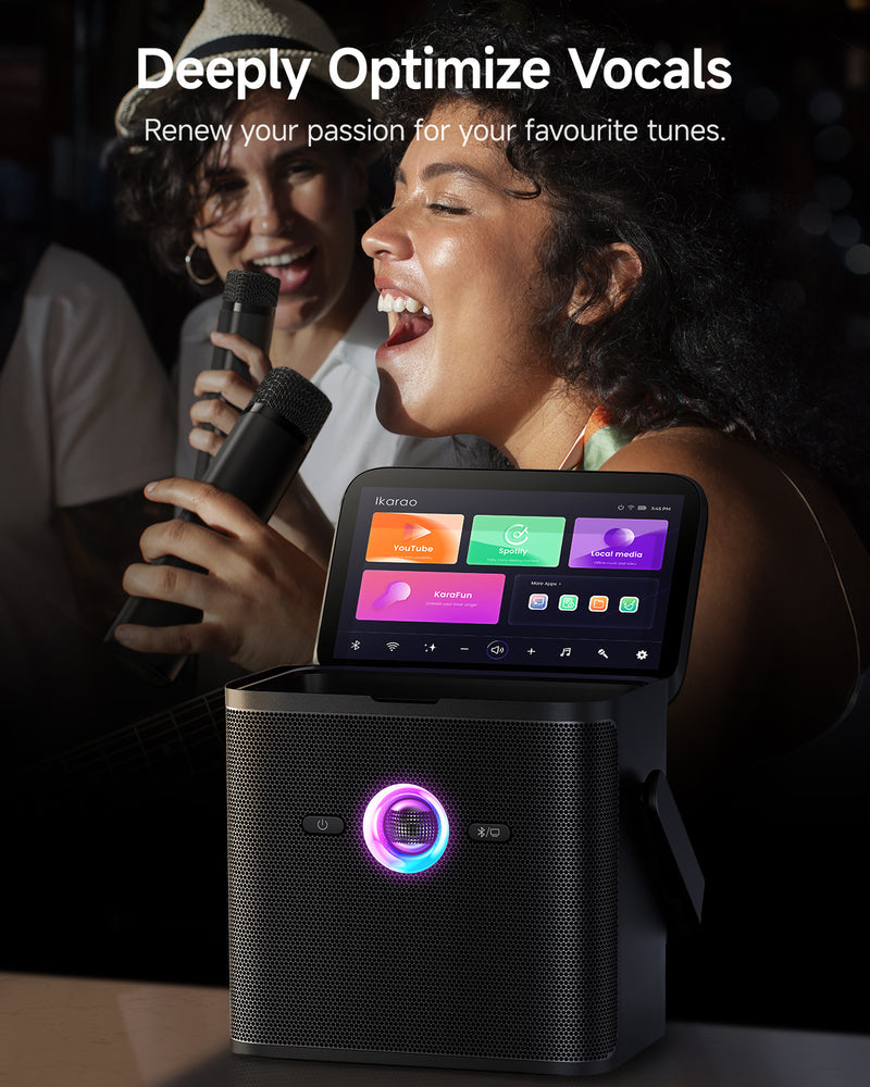 Ikarao Shell S3 Portable Karaoke Machine |  IKARAO |  BLUETOOTH KARAOKE SPEAKER |  Zoso Music