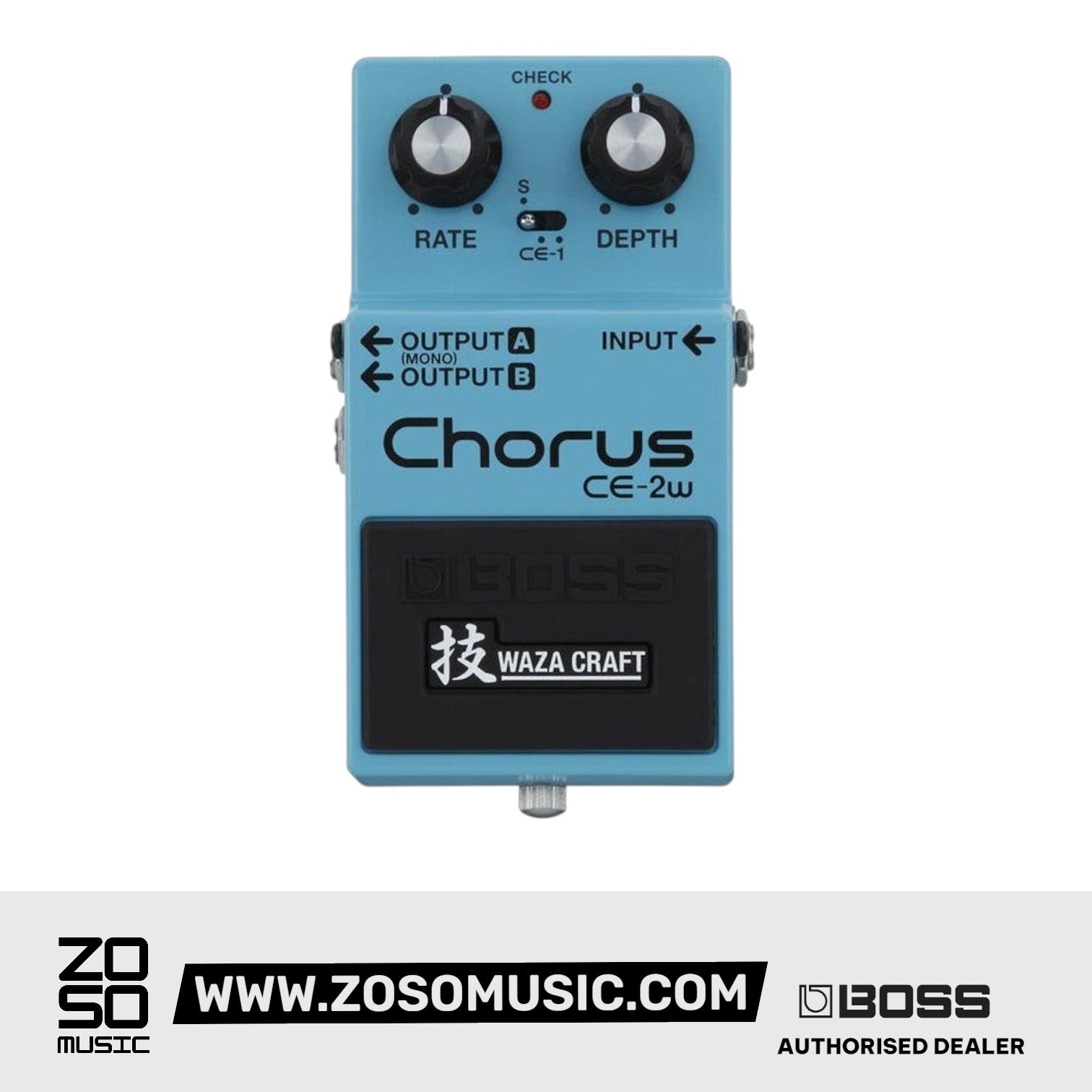 Boss CE-2W Waza Craft Chorus Guitar Pedal | Zoso Music Sdn Bhd