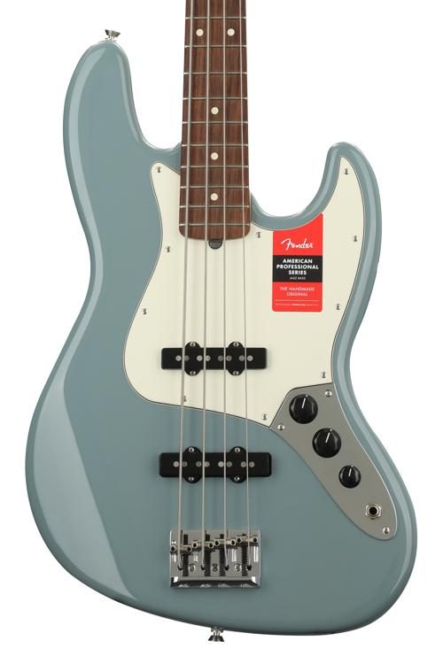 Fender American Professional Jazz Bass Guitar, RW FB, Sonic Gray