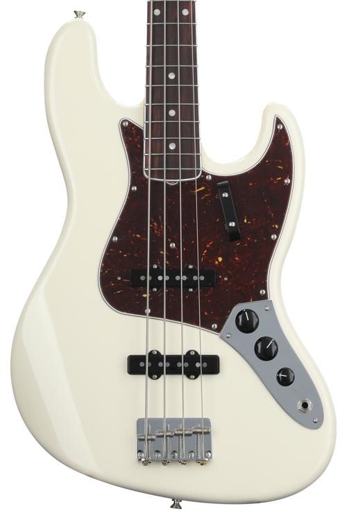 Fender American Vintage II 66 Jazz Bass Guitar, RW FB, Olympic White