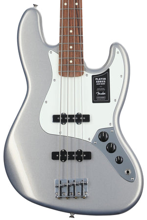 Fender Player Jazz Bass Guitar, Pau Ferro FB, Silver |  FENDER |  BASS GUITAR |  Zoso Music
