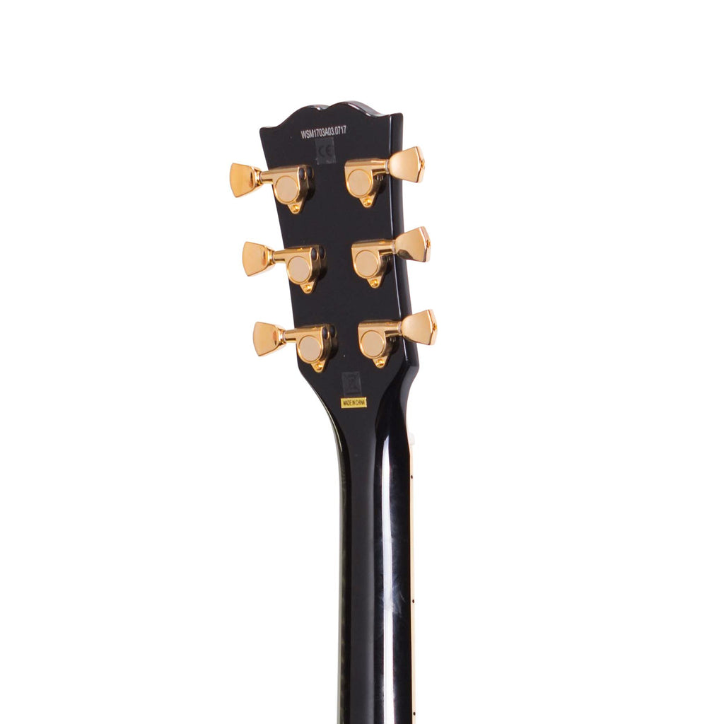 J&D DLC Les Paul Custom Style Electric Guitar, Black