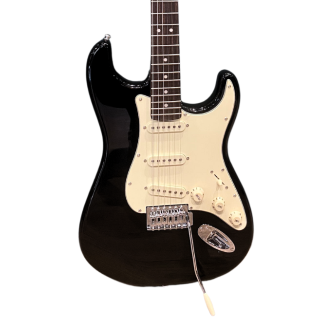 J&D ST-DS10S Stratocaster Electric Guitar, Black