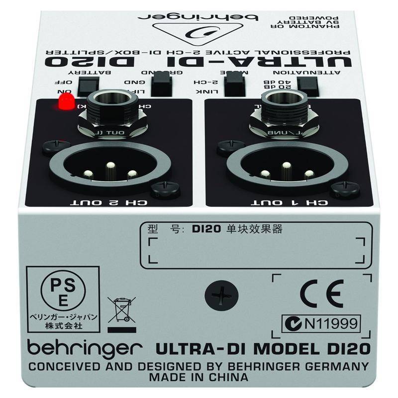 Behringer Ultra-DI DI20 2-channel Active Direct Box / Splitter (DI-20)