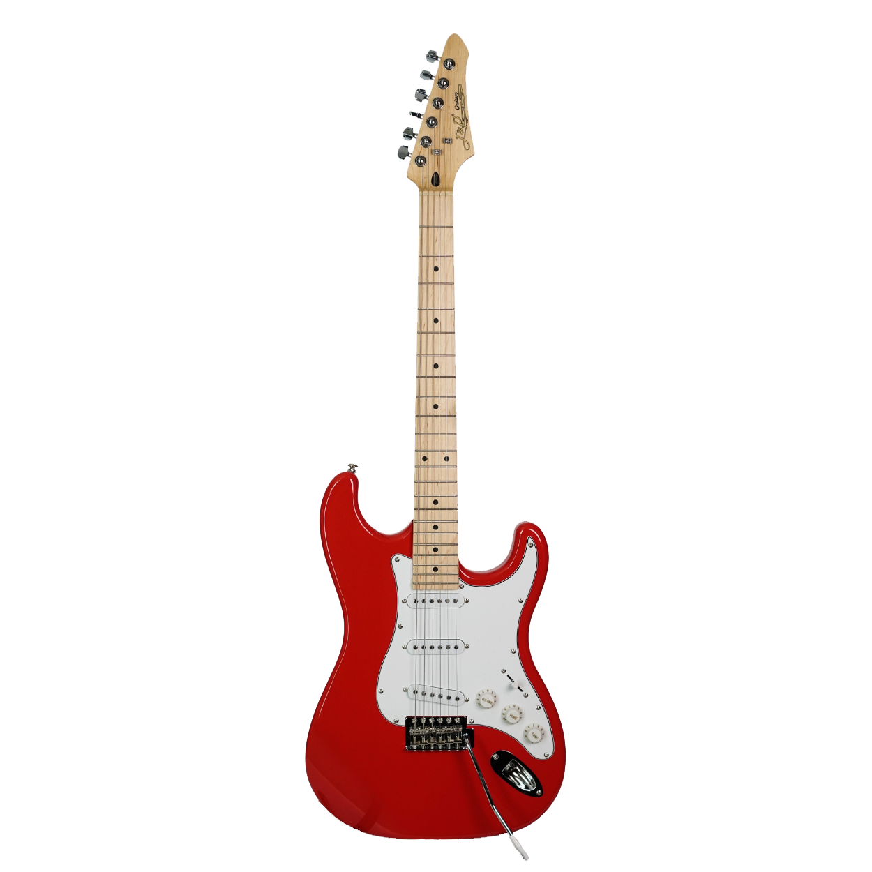 J&D ST Standard Stratocaster SSS Electric Guitar Red