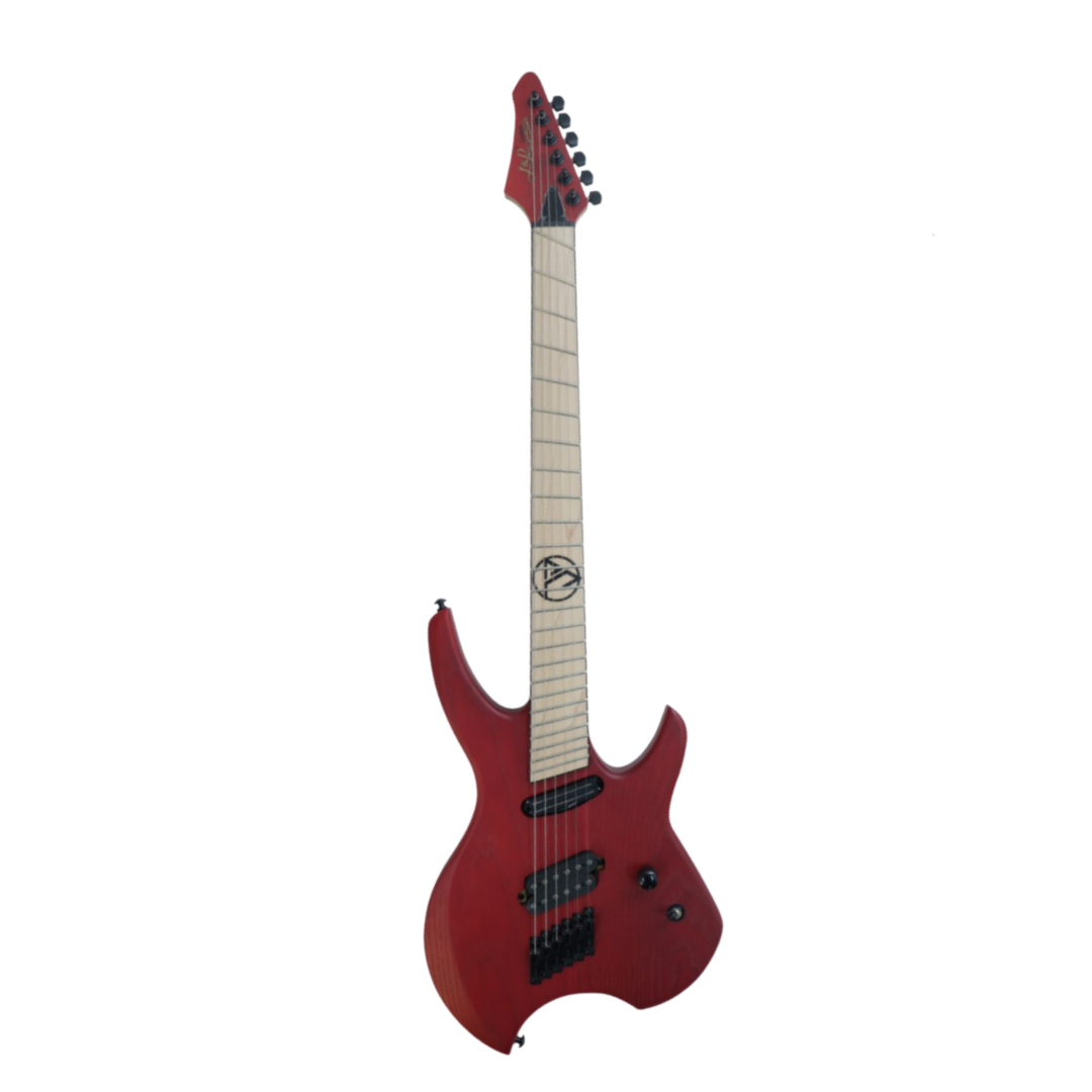 J&d Vf 060 Electric Guitar Fanned Fret W/locking Tuner 3 Way Switch With Kill Switch Matte Red