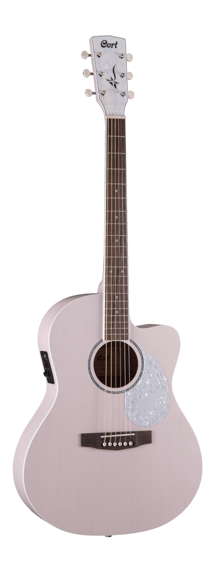 Cort Jade Classic Acoustic Guitar EQ With Bag Pastel Pink Open Pore | CORT , Zoso Music