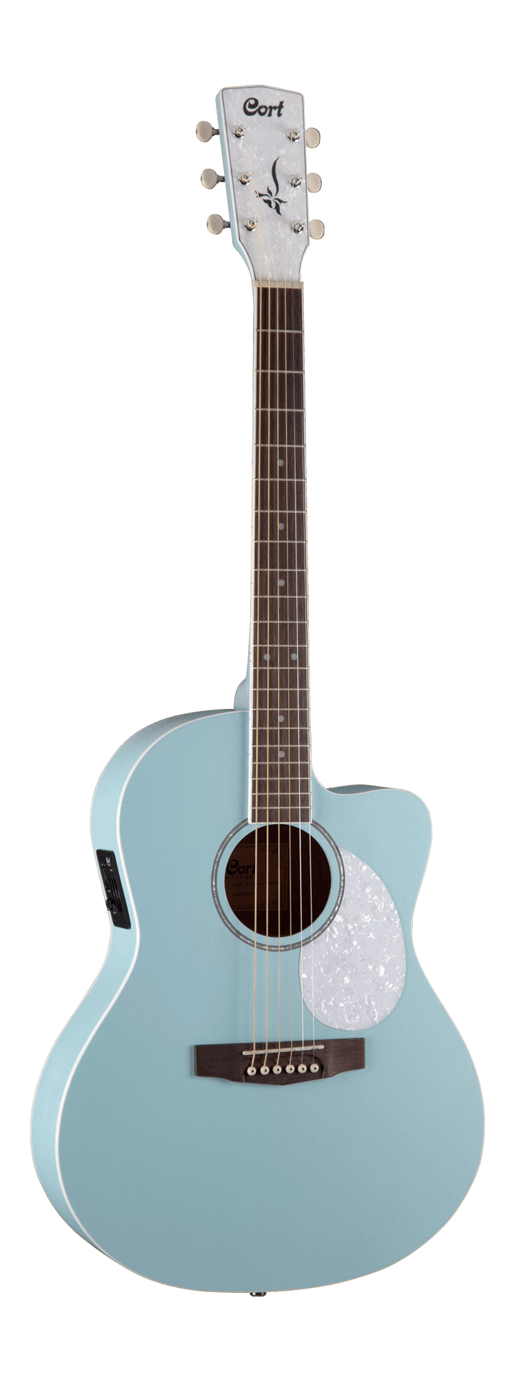 Cort Jade Classic Acoustic Guitar EQ With Bag Sky Blue Open Pore | CORT , Zoso Music