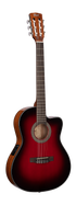 Cort Jade Nylon Classical Guitar EQ With Bag Burgundy Red Burst |  CORT |  CLASSICAL GUITAR |  Zoso Music