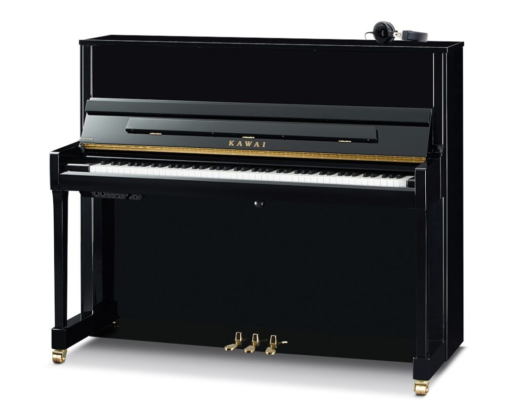 Kawai K300-ATX4 Hybrid Upright Piano (Height: 122 cm) - Ebony Polish