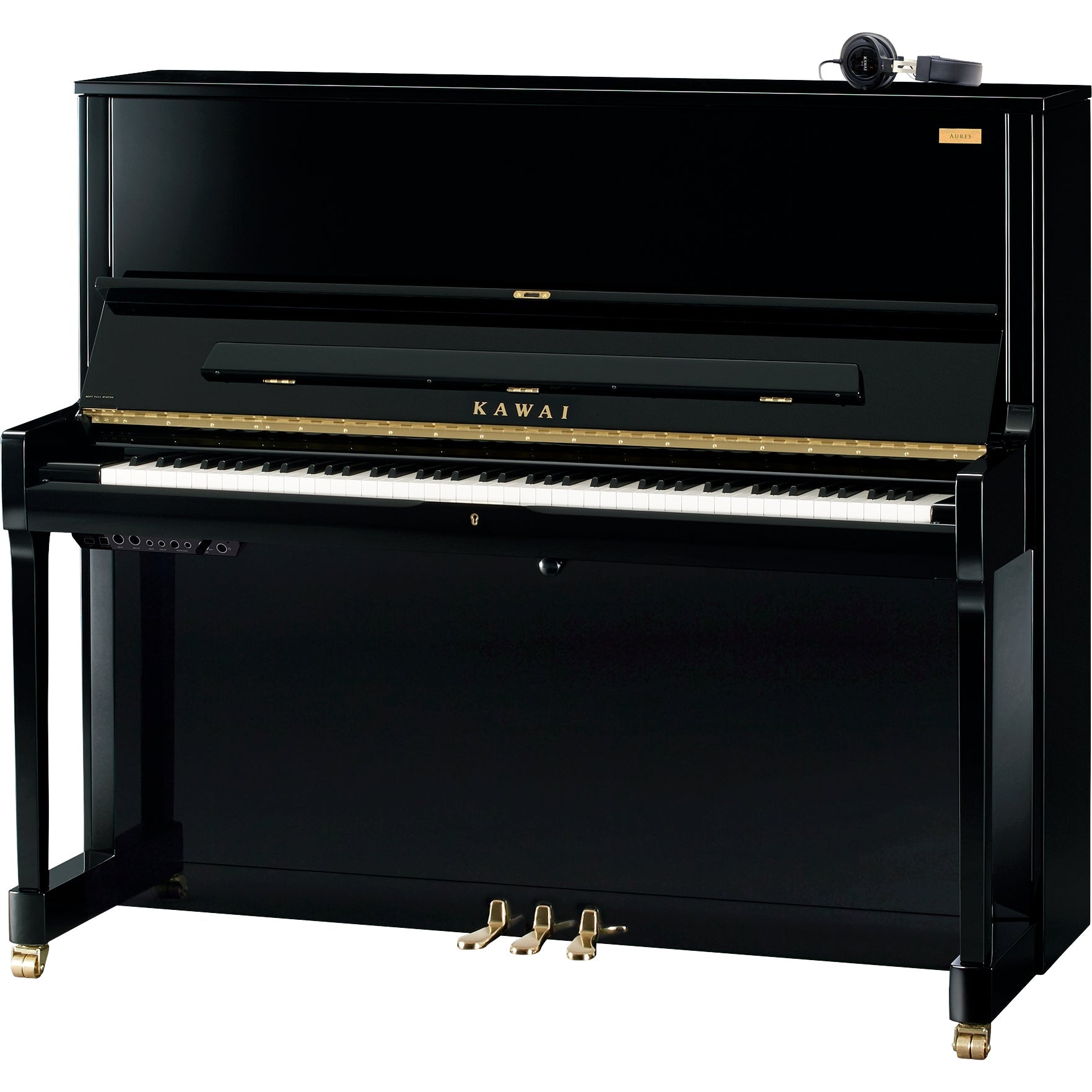 Kawai K500 [Made In Japan] AURES2 Hybrid Upright Piano (Height: 130 cm) - Ebony Polish