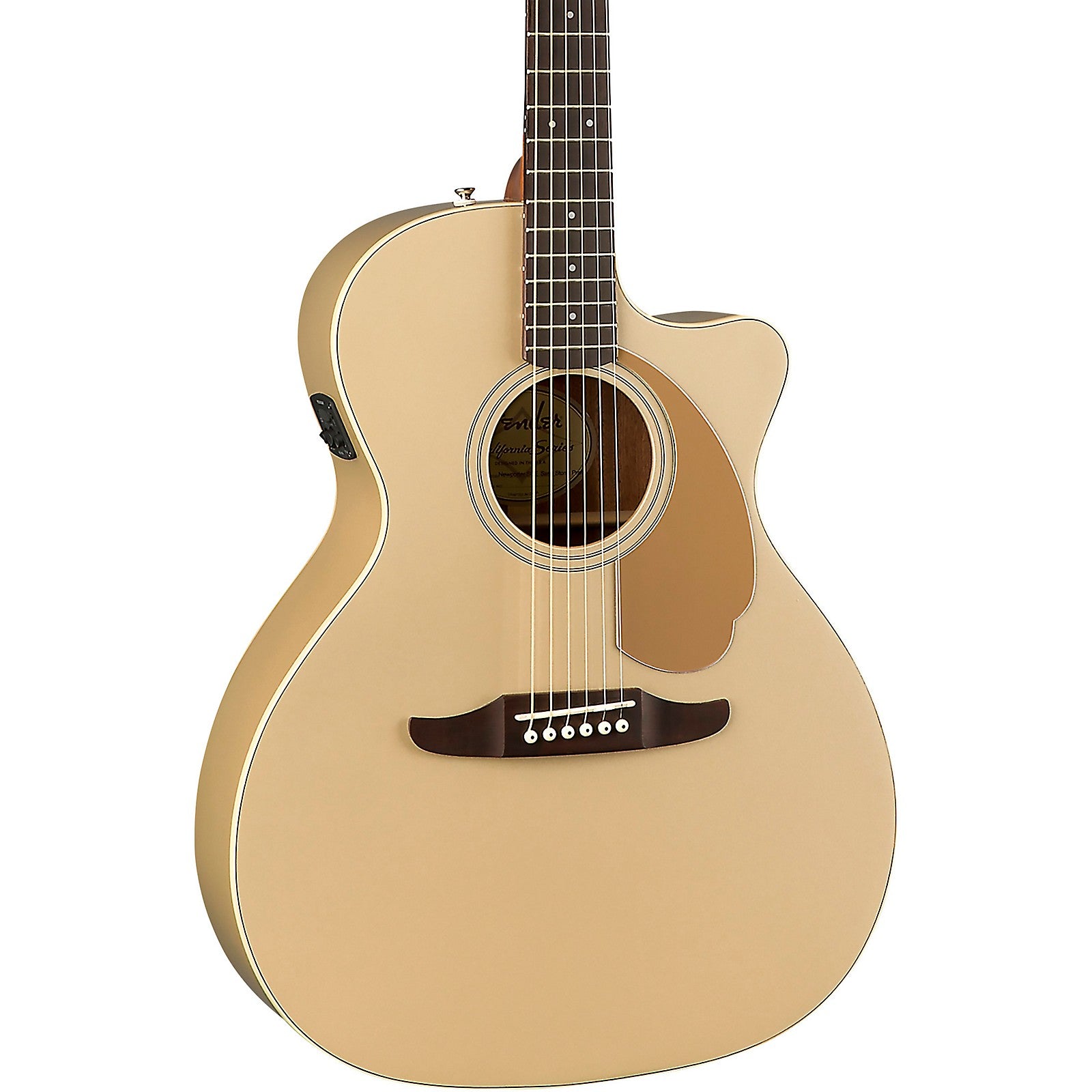 Fender Newporter Player Medium-Sized Acoustic Guitar, Champagne