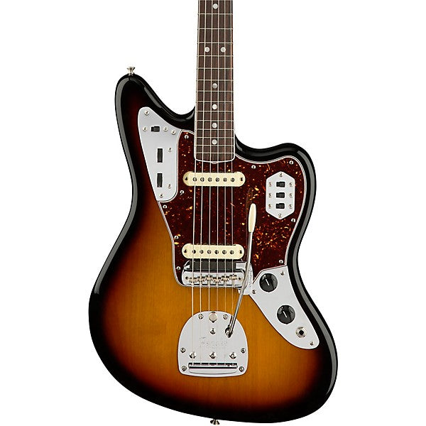 Fender American Original 60s Jaguar Electric Guitar, RW FB, 3-Tone Sunburst