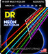 DR Strings NMCA-10 NEON Multi-Colour Coated Phosphor Bronze Acoustic Guitar Strings | Extra Light (010 - 048) |  DR STRINGS |  STRINGS-ACOUSTIC GUITAR |  Zoso Music