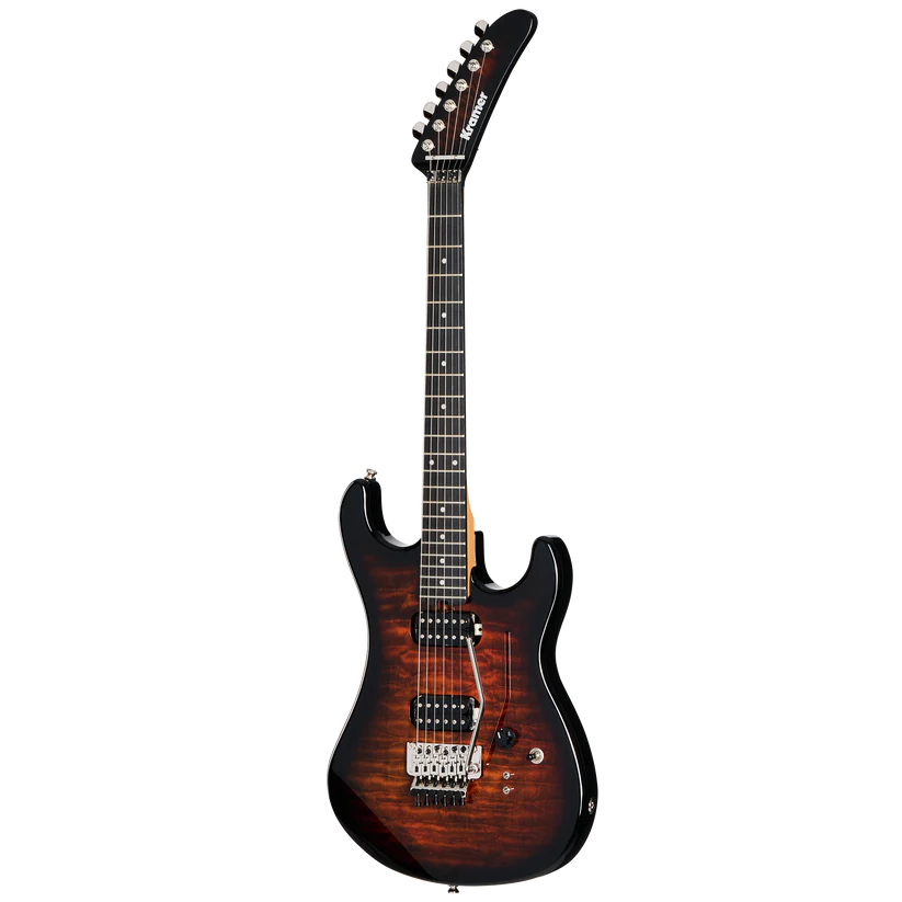 Kramer 84 HH Quilt Electric Guitar with Premium Gig Bag - Orange Burst |  KRAMER |  ELECTRIC GUITAR |  Zoso Music