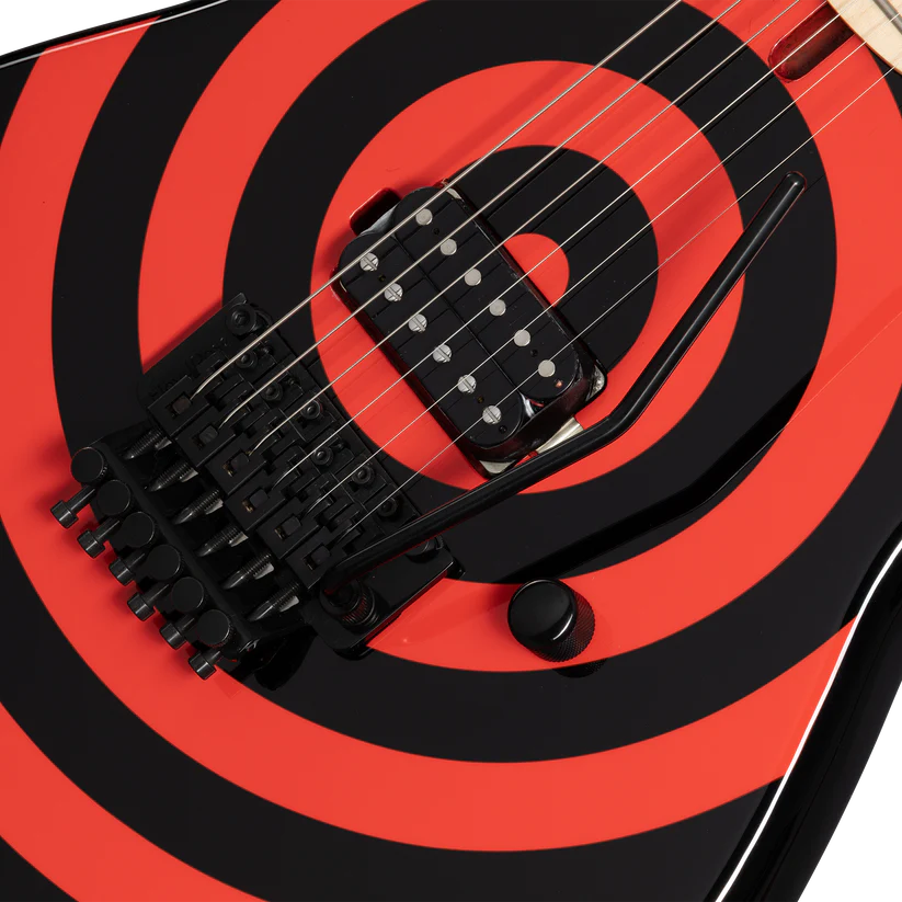 Kramer 84 Red Bullseye Electric Guitar with Premium Gig Bag - Black with Red Bullseye |  KRAMER |  ELECTRIC GUITAR |  Zoso Music