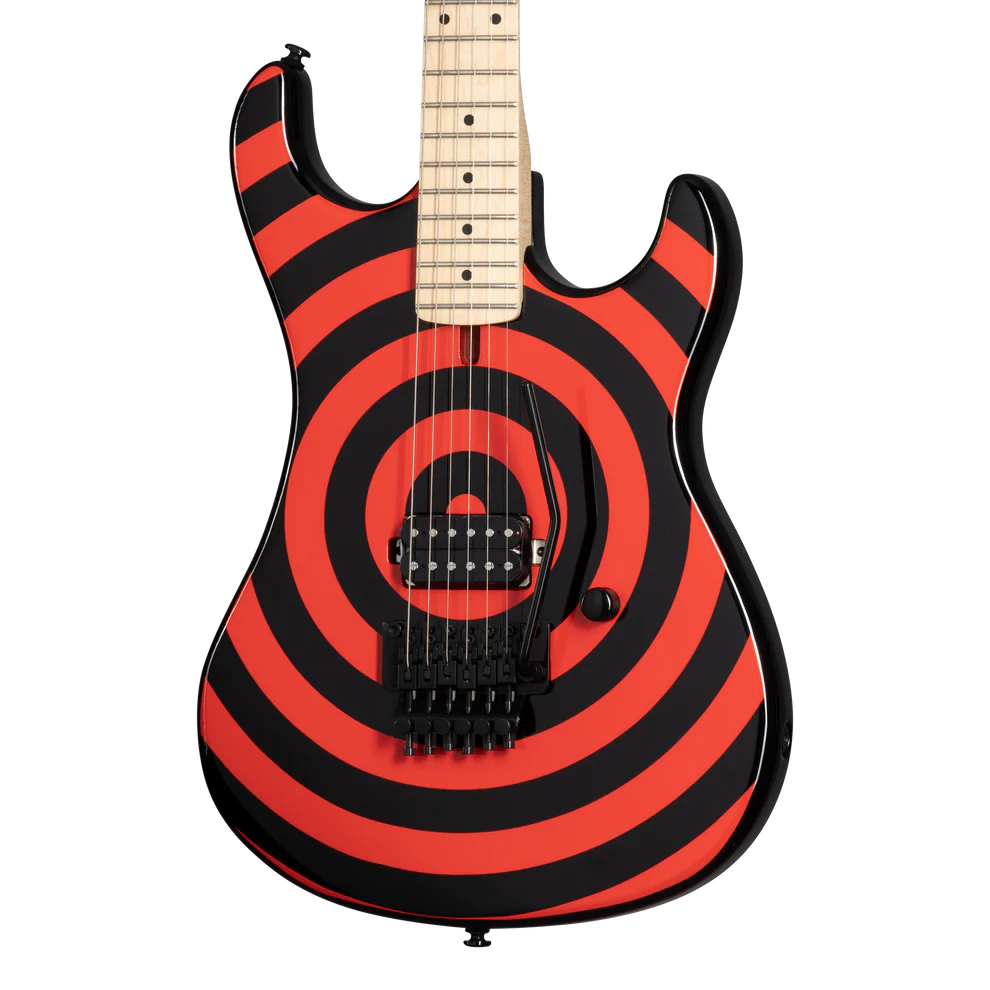 Kramer 84 Red Bullseye Electric Guitar with Premium Gig Bag - Black with Red Bullseye | Zoso Music Sdn Bhd