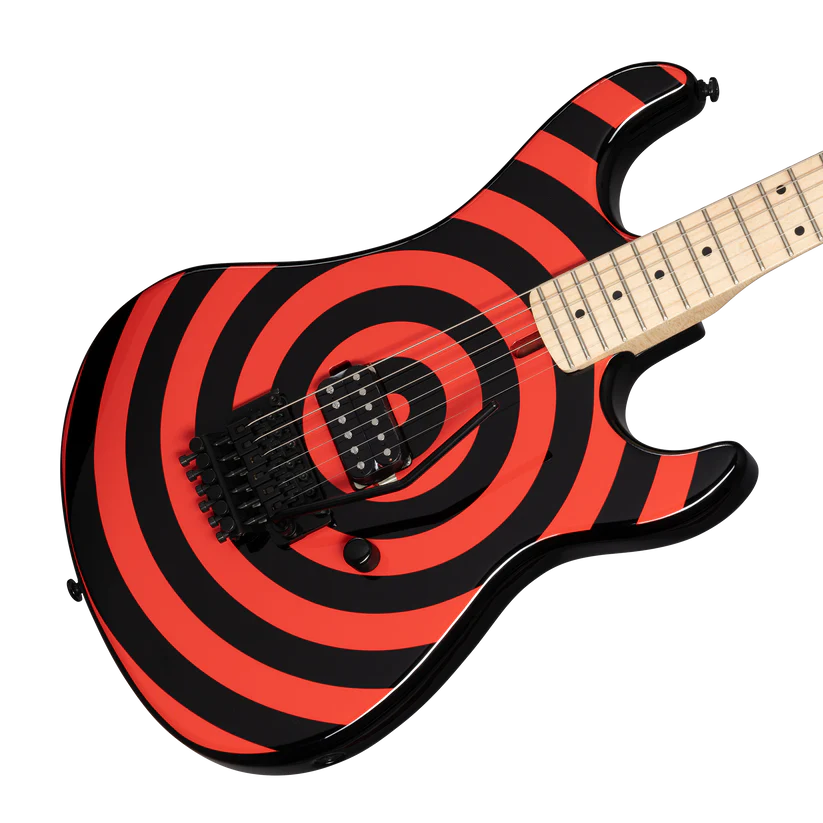 Kramer 84 Red Bullseye Electric Guitar with Premium Gig Bag - Black with Red Bullseye |  KRAMER |  ELECTRIC GUITAR |  Zoso Music