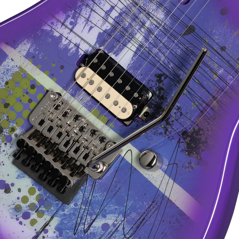 Kramer 84 Purple Splatter Electric Guitar with Premium Gig Bag - Shockwave with Purple Splatter |  KRAMER |  ELECTRIC GUITAR |  Zoso Music