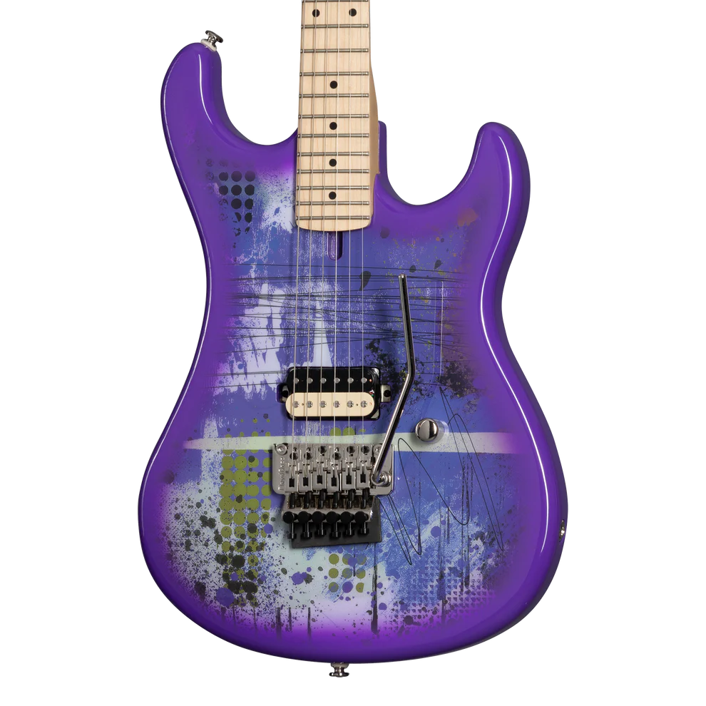 Kramer 84 Purple Splatter Electric Guitar with Premium Gig Bag - Shockwave with Purple Splatter | Zoso Music Sdn Bhd