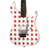 Kramer NightSwan Pixel Hearts Electric Guitar with Premium Gig Bag - Pearl White with Hearts | Zoso Music Sdn Bhd