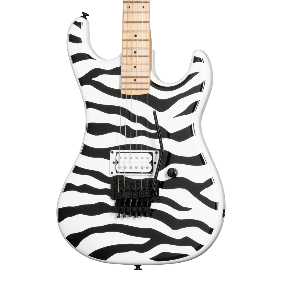 Kramer Pacer Wild Zebra Electric Guitar with Premium Gig Bag - Alpine White with Black Stripes | Zoso Music Sdn Bhd