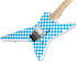Kramer Voyager Old School Electric Guitar with Premium Gig Bag - Alpine White with Blue Checkers |  KRAMER |  ELECTRIC GUITAR |  Zoso Music