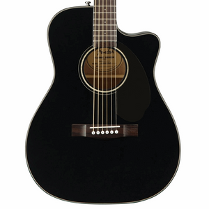 Fender CC-60SCE Concert Acoustic Guitar, Walnut FB, Black