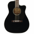 Fender CC-60SCE Concert Acoustic Guitar, Walnut FB, Black